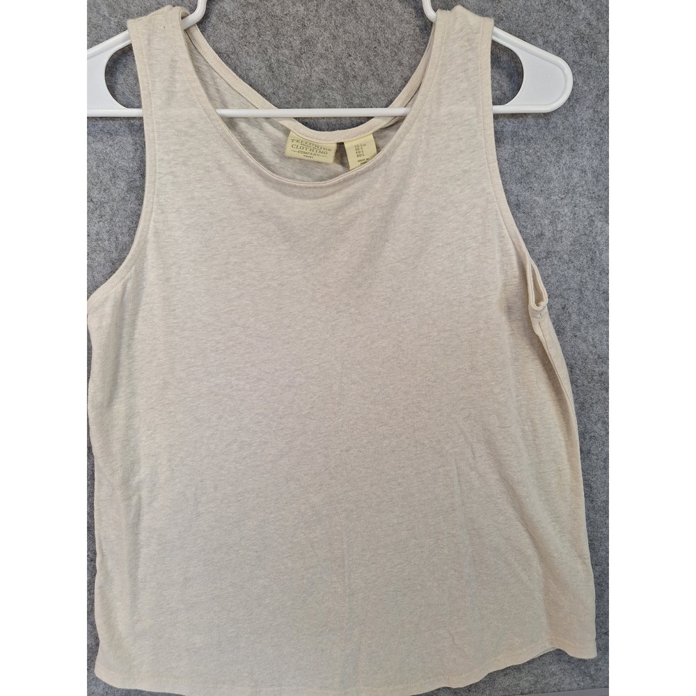 Telluride Clothing Company Womens Beige Heather Scoop Neck Tank Top Large 1211